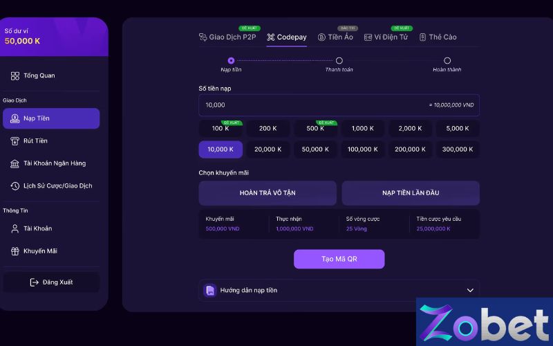 Giao diện ZOBET tối ưu cho máy tính và điện thoại, tải nhanh